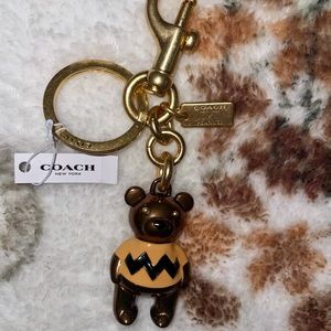 Coach Charlie Brown bear keychain